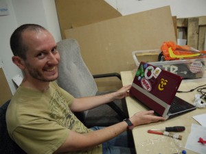 Jon and laptop