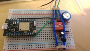 Bread board with DIP switch and DIP switch clamps