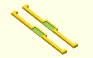 openSCAD DIP switch clamps for bread board  use